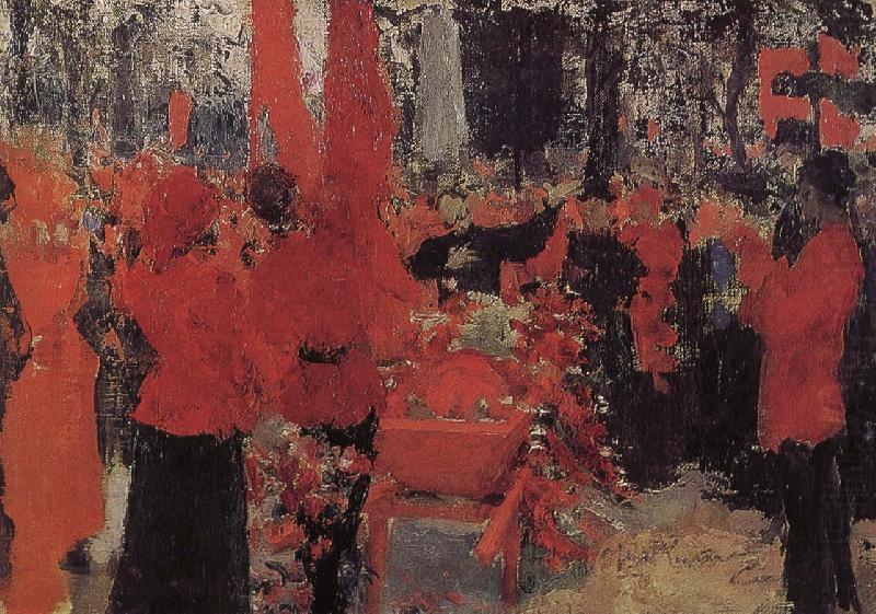 Red's funeral, Ilia Efimovich Repin